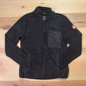 CANADA WEATHER GEAR Men's Fleece Outdoor Zip Up Jacket Size Small Black